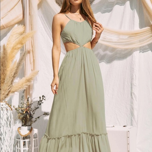 Endless Blu Cut Out Maxi Dress-NWT - Picture 2 of 5